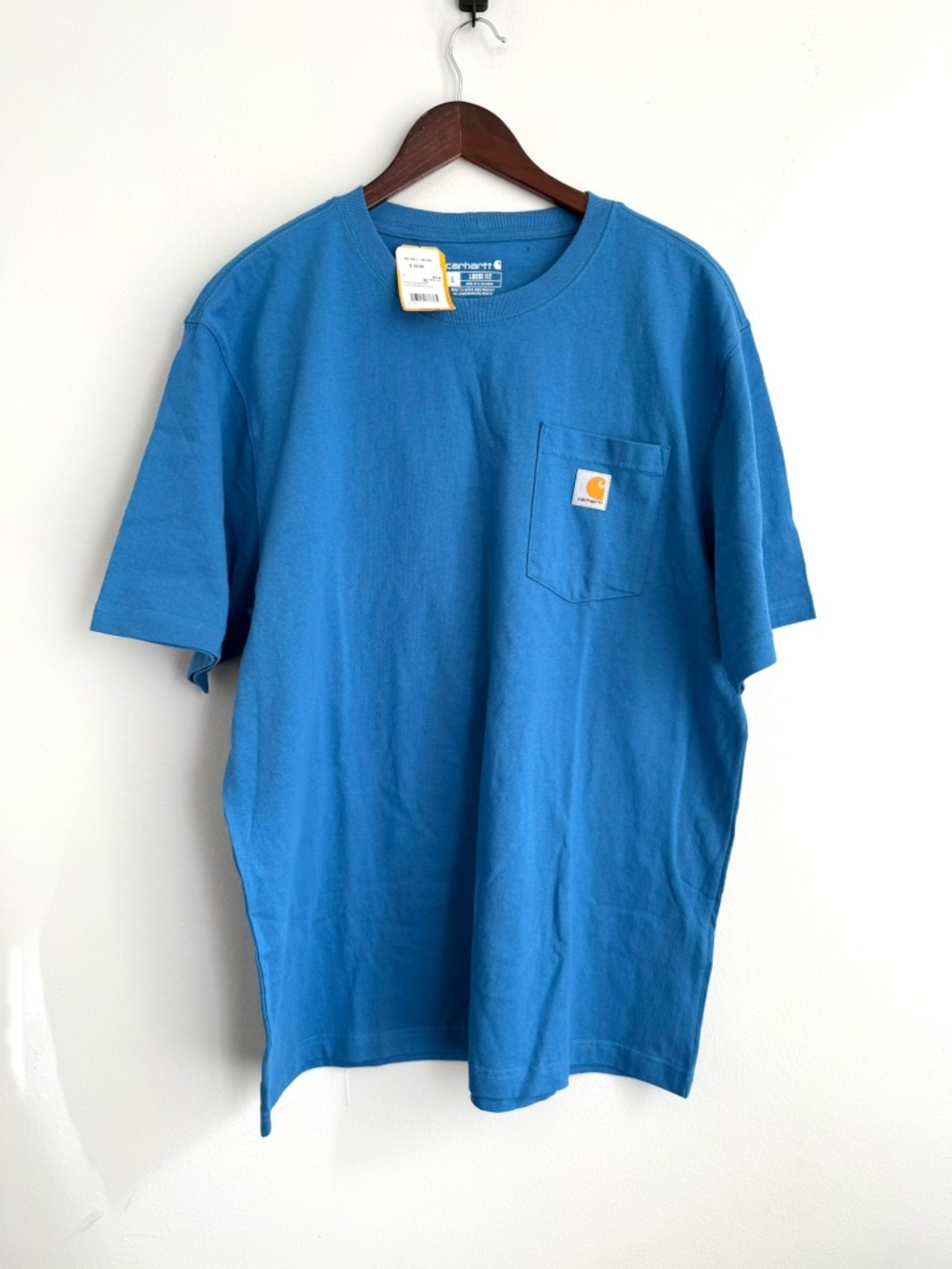 CARHARTT New $20 Mens Large Loose Fit Short Sleeve Heavyweight Pocket TShirt F12